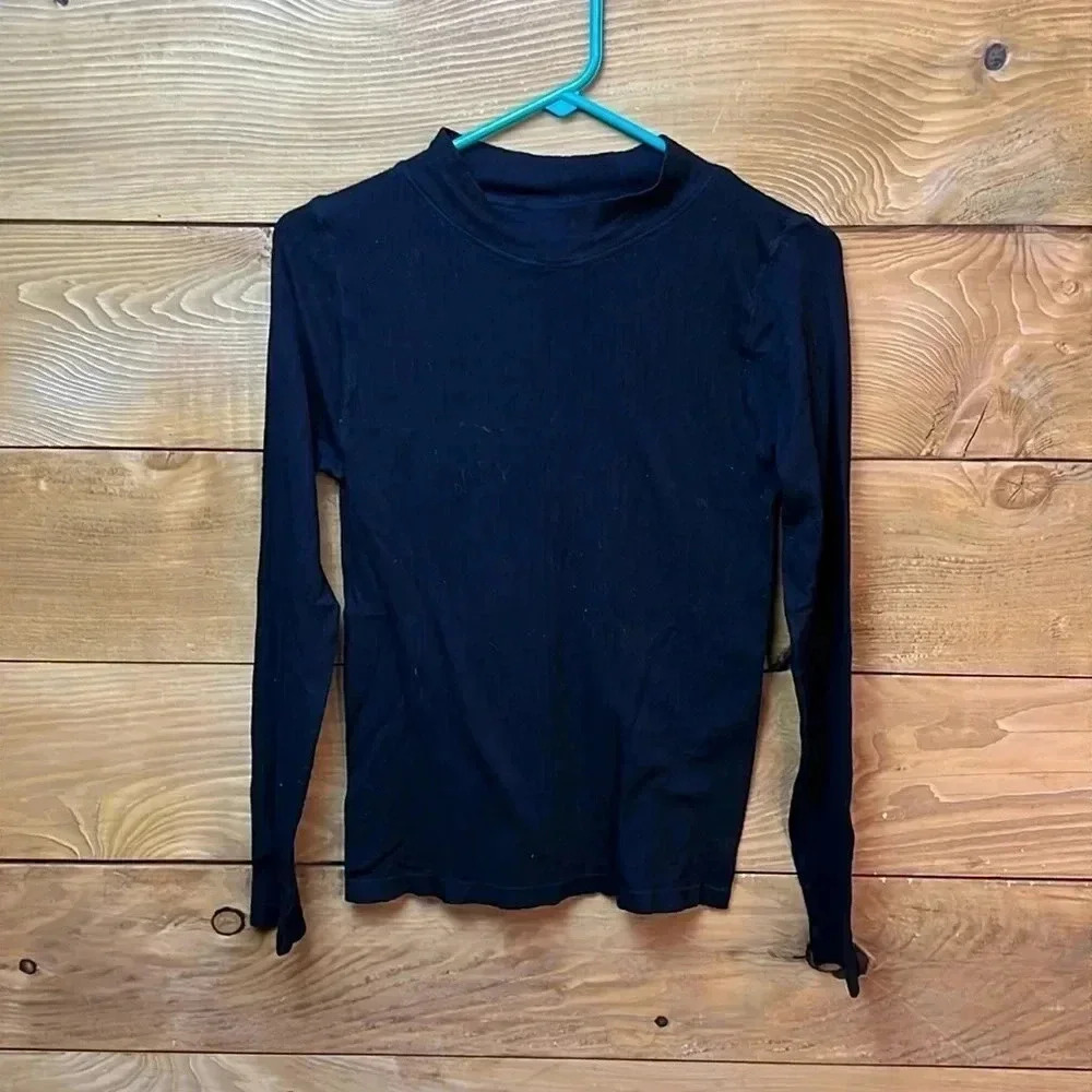 Intimately free‎ people Women’s  M/L black ribbed shirt streetwear Y2K Stretch